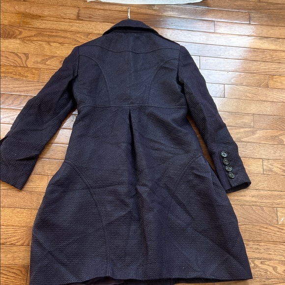 Burberry Dark Purple Trench Coat Size 38 - Picture 6 of 11